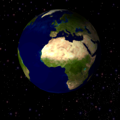 Animation rotating earth
